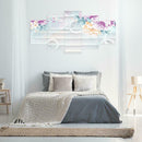 5pcs 5D DIY Full Drill Diamond Painting Flowers Embroidery Kit Home Decor