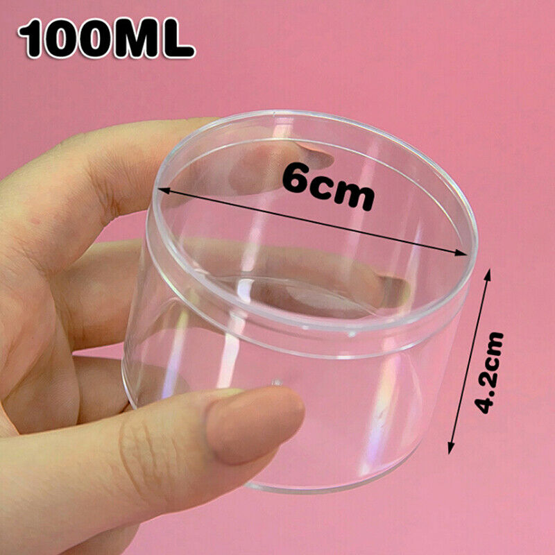 1Pc 100ML Transparent Plastic Container Box For DIY Mud Clay Accessory Tool