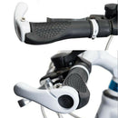 1Pair Ergonomic Rubber Bicycle Handlebar Grips w/ Aluminum Bar Ends (Ivory)
