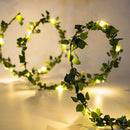 Battery Powered LED Leaves String Lights Wedding Garland Fairy Lamp (2m) A