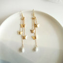 Boho Women Butterfly Tassels Pendant Ear Stud Alloy Earrings Charm Jewelry GiFT