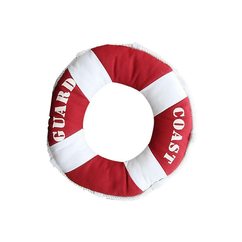 40cm Excellent Texture Cotton Life Buoy Coast Guard Soft Pillow Cushion Red