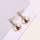 Bee Rhinestone Dangles Earrings Colorful Long Ear Drop Women Jewelry Gift