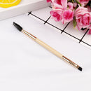 Pro makeup tools bamboo handle double eyebrow brush + eyebrow comb brushes OZ