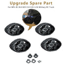 4Pcs Upgrade Track Wheels Replacement For 1/16 WPL B24 C14 Military Truck RC Car
