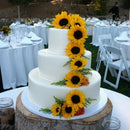 24Pcs Artificial Sunflower Heads Silk Flower Faux Floral For Wedding Table