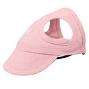 Baseball Hat Sun-shading Bucket Cap with Ear Holes For Dogs Pet Cats Pink L