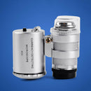 60x Pocket Microscope Mini Loupe Handheld LED Jeweler Magnifier Light Fashion