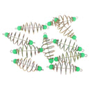 10pcs Spring/Coil Inline Fishing Feeders, Baits Cage Carp Fishing Tackle