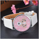 Cute Pet Dog Children Faux Leather Girl Watch Quartz Casual Womens Wristwat Q4M7
