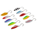 10pcs Mixed Colors Metal Fishing Lures 4cm/1.6inch Spinners Spoons Fishing Baits