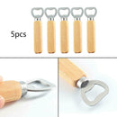5X Portable Quick Wooden Handle Bottle Opener Drink Beer Cap Lid Opener Bar Tool