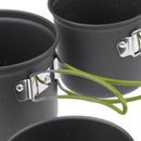4x Portable Outdoor Cookware Camping Picnic Cooking Bowl Pan Pot Set, Scratch
