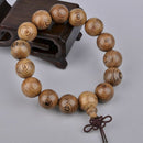 15mm Wood Tibet Buddha Buddhist Prayer Beads Bracelet Mala Bangle Wristband JR