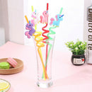 4pcs Disposable Unicorns Shape Hard Straws Birthday Decoration Tableware de ME