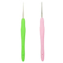 2pcs Alloy Crochet Hook 0.75mm 1.0mm for DIY Crafts Knitting Yarn Needles