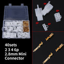 380PCS Practical Auto Electrical 2 3 4 6 Pin 2.8 mm Wire Terminal Connector Kit