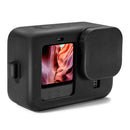 Silicone Housing Cover for GoPro Hero 9 with Lens Cap + Lanyard (Black)