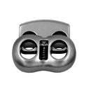 10Pcs Metal Bean String Cord Locks with 2 Holes Toggle Spring Clasp Stop