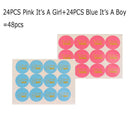 48pcs Its Boy or Girl Vote Stickers Baby Shower Supplies Gift Bag Stick_