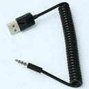 USB Male to 3.5mm Audio Stereo Headphone Spring Cable Durable Cord New DIM