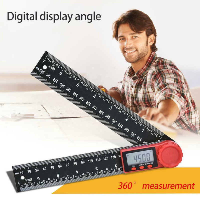 200mm Digital Protractor Ruler Inclinometer Goniometer Level Measuring Meter DIY