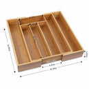 1X(Retractable Multi-Functional Bamboo Storage Box Cutlery Tray Bamboo Draw