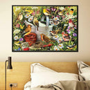 5D DIY Full Drill Diamond Painting Countryside Birds Cross Stitch Embroider