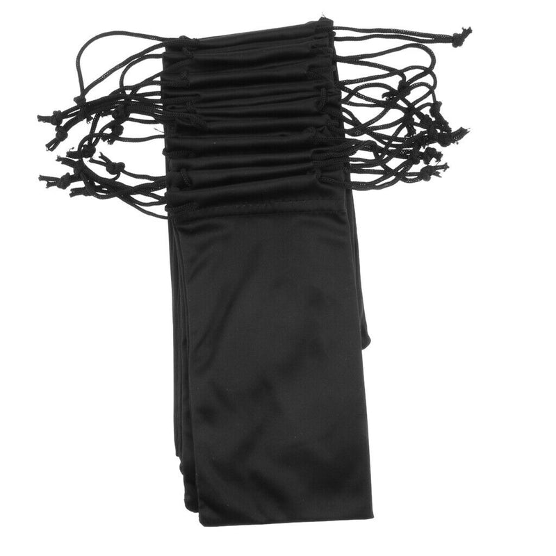 Black Soft Microfiber Drawstring Cleaning and Storage Pouch Bag for Sunglasses