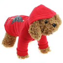 Pet dog print Santa Claus clothes Christmas autumn and winter clothes S