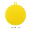 Silicone Dish Washing Brush Kitchen Pot Pan Bowl Cleaning Tools (Yellow) A