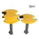 2pc 1/4" Shank Canoe Flute and Bead Router Bit Wood Cutter Woodworking Tool