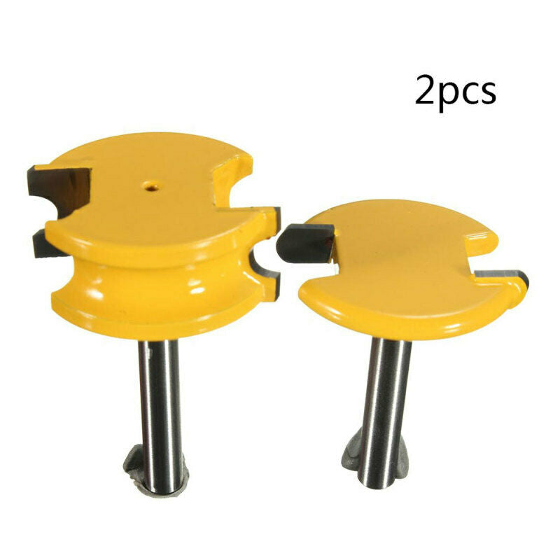 2pc 1/4" Shank Canoe Flute and Bead Router Bit Wood Cutter Woodworking Tool