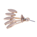 Fashion Smooth Water Drop Shape Women Golden Personalized Stud Earrings