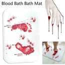 Blood Bath Mat Footprints Rugs Towel Bath Floor Mat Horror Halloween Bloody D0E0