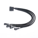 2pcs 4pin IDE Molex to 4-Port 3Pin/4Pin  Cooling Fan Splitter Power Cable