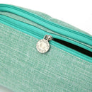 Large Capacity Pencil Case Canvas Pen Bag Girl Cosmetic Storage Bag (Green) A