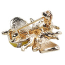 Fashionable Bumble Bee Crystal Brooch Pin Costume Badge Party Jewelry Gift FJ9O4