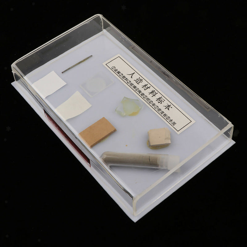 7 Kinds of Artificial Materials Specimens Display Collection , 6.7x4x1.2inch