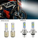 2x BA20D H6 LED Motorcycle MotorBike Moped ATV Headlight Headlamp Ligh ELL