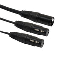 MagiDeal 2Pack XLR 3Pin Male to Dual Female Audio Mic Cable Connector 1ft
