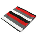Pillow 40x40 Pillow cotton pillowcase White - gray - red - black stripes V5D8