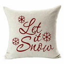 Let It Snow Beautiful Snowflakes Merry Christmas Gifts flax Throw Pillow Ca N5U2