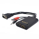 VGA Male To HDMI Output 1080P + Audio AV HDTV Video Cable Converter Adapter