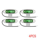 4x Green 3LED Side Marker Trailer Sealed Light Clearance Waterproof Lamp  HGK