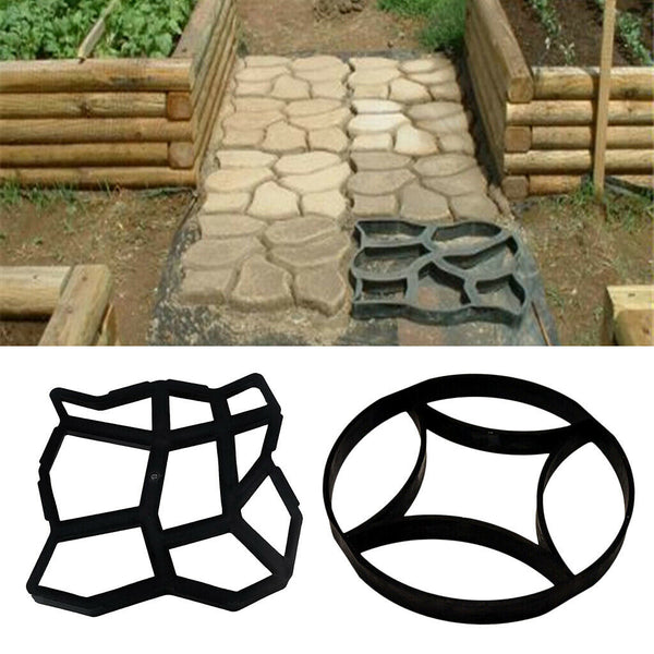 2x DIY Garden Lawn Stepping Stones Mold Outdoor Paving Driveway Brick Mould