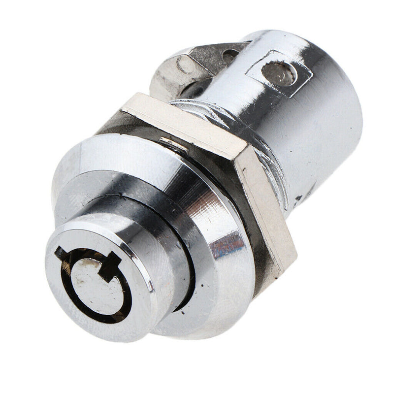 Tubular Cam Lock with Stainless Steel Collar Ring and Chrome Finish