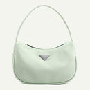 Fashion Women Handbag Nylon Simple Shoulder Shopping Bag Zip Totes (Green) A