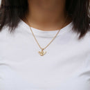 Fashion Angel Pendant Choker Necklace Alloy Beads Boho Chain Necklace Colli
