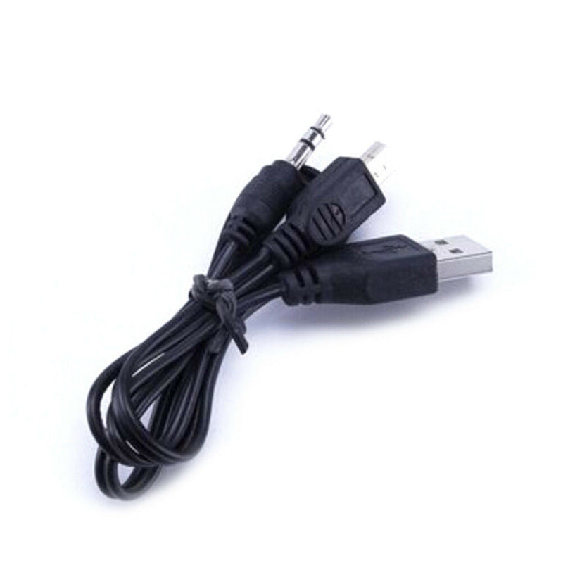 USB2.0 Charging Cord to Mini USB Male 3.5mm Jack Plug Audio Bluetooth Cable 3CAU